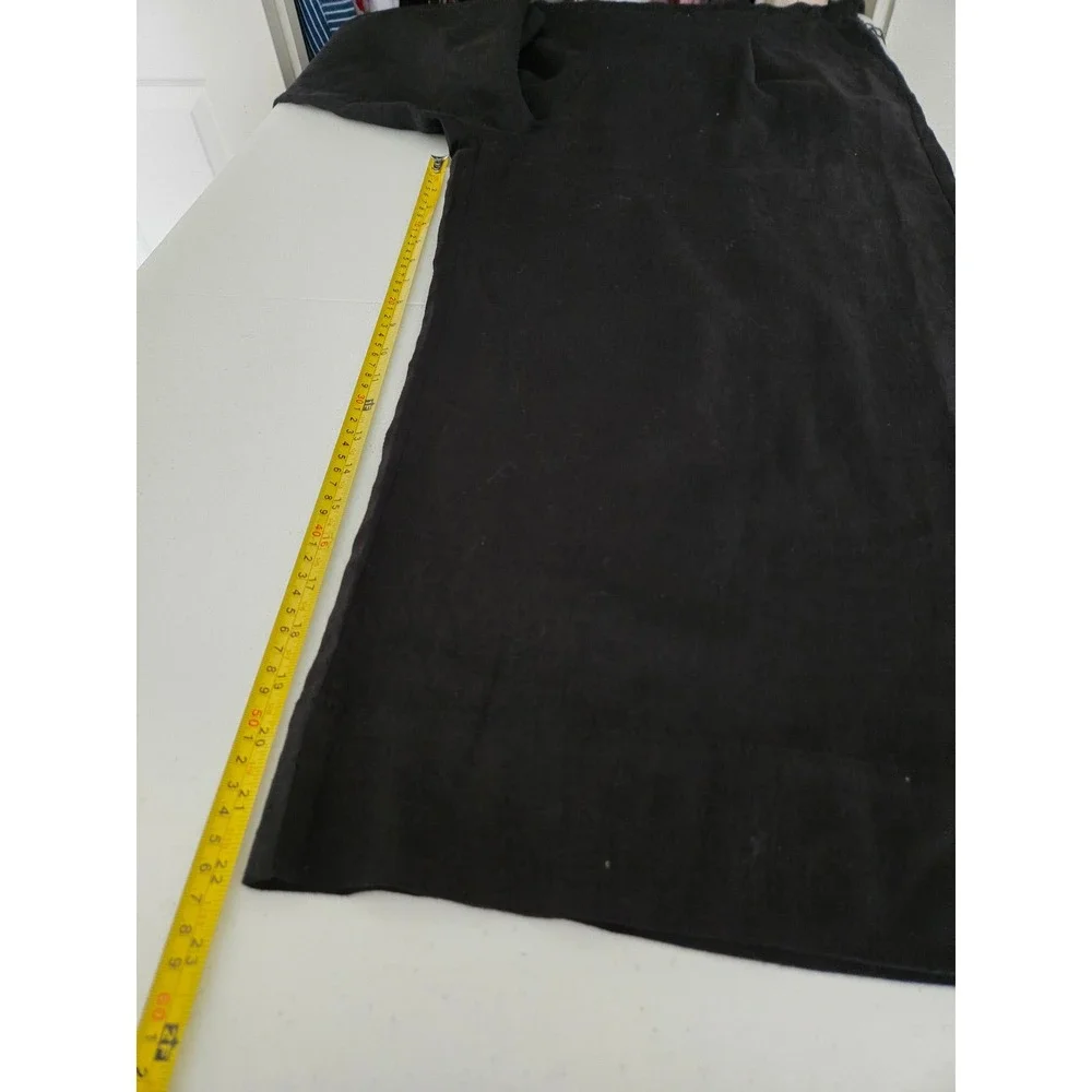 Everlane The Wrap Jumpsuit in Linen Black Short Sleeve Wide Leg Womens 8